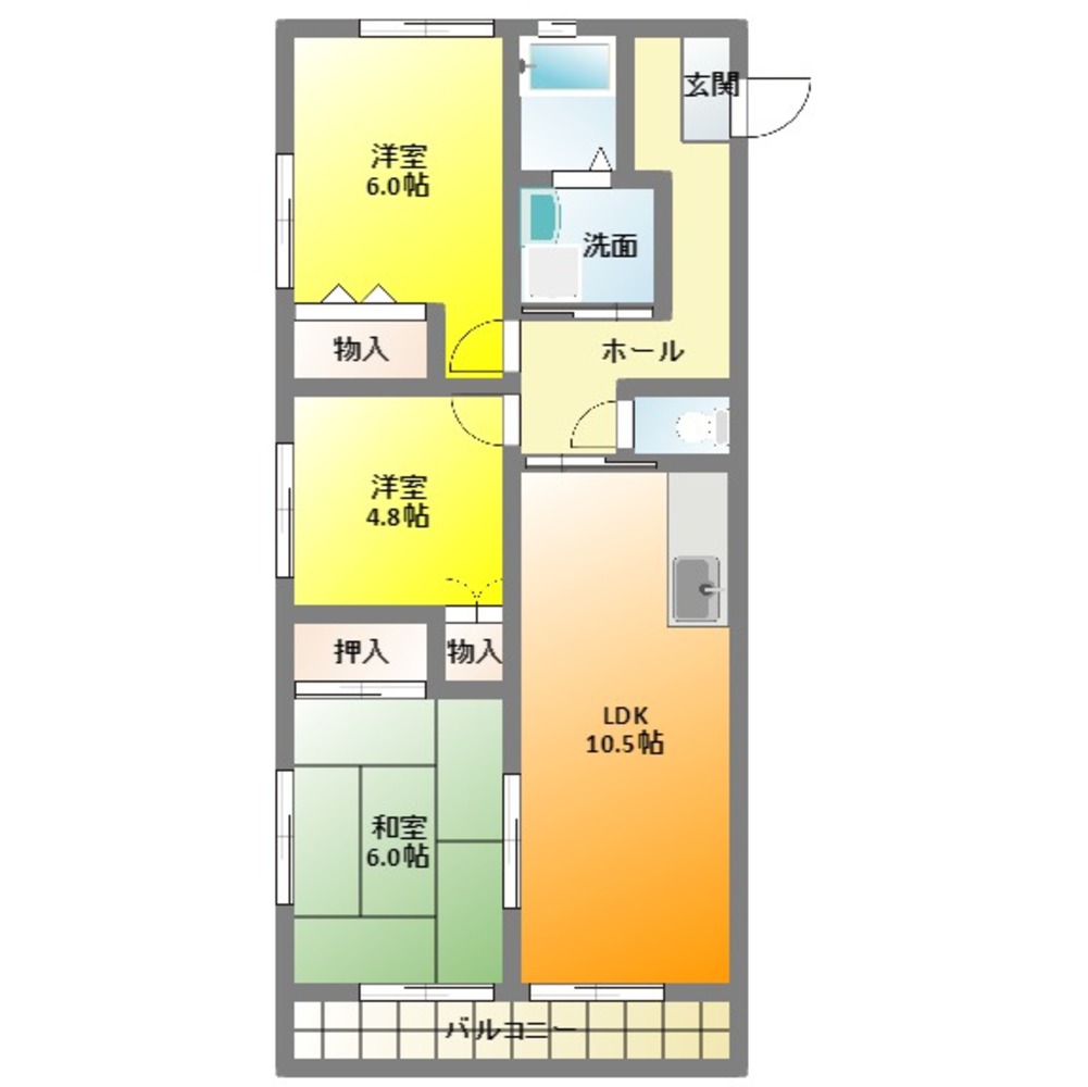 エバーコート豊島Bの間取り