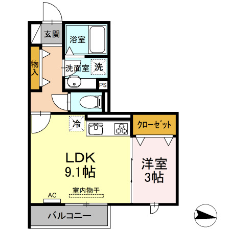 アベニュー小向の間取り
