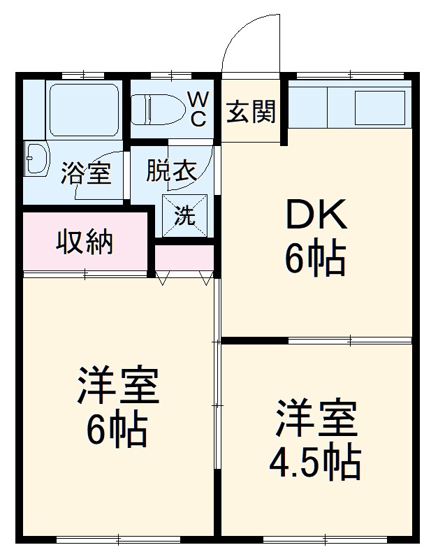 北鎌倉グリーンハイツ1の間取り