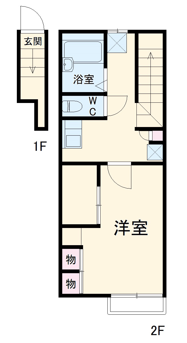 レオパレス月見坂の間取り