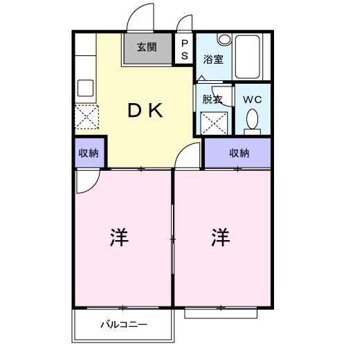 エルディムふじおかBの間取り