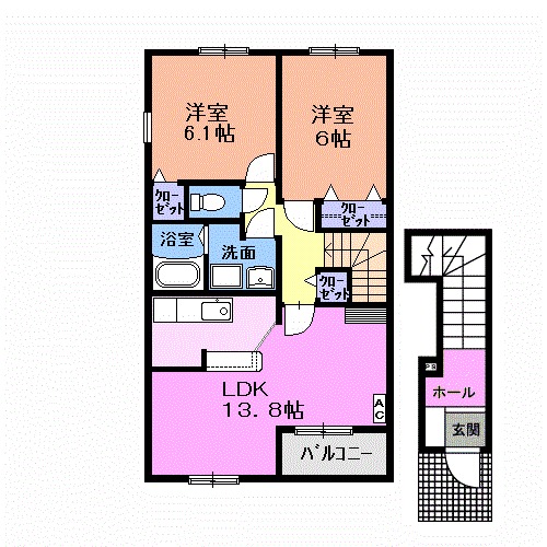 フレスクーラCの間取り