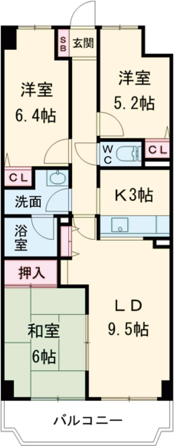 ドエル瀬田の間取り