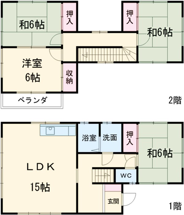 高山町4丁目貸家の間取り