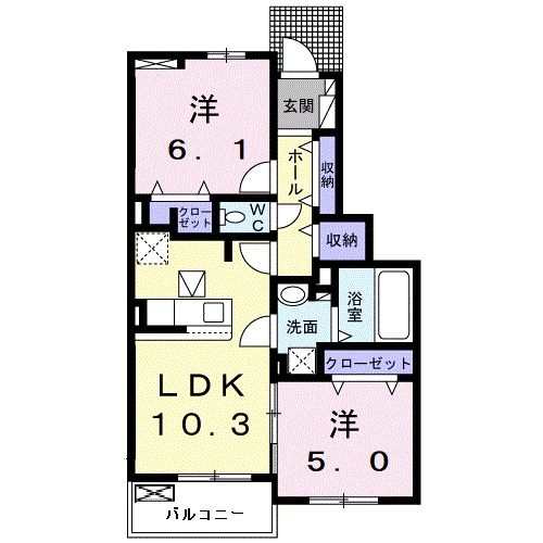 メゾン ド リヴェールⅡの間取り