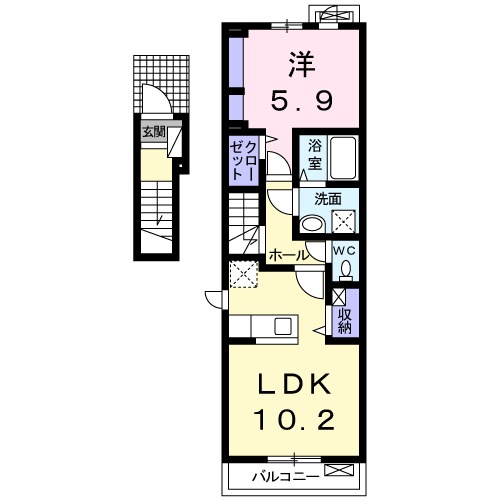プレコリーヌⅨの間取り