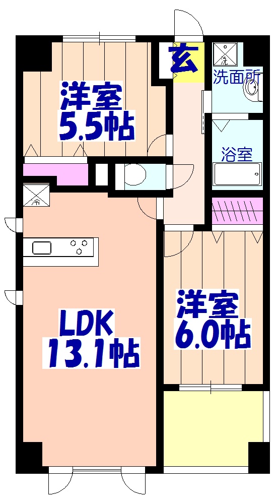 サンピタリア東船橋の間取り