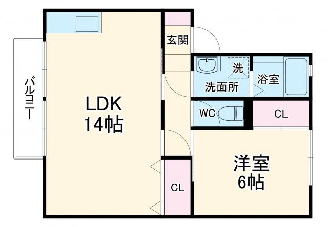 スカイハイツEの間取り