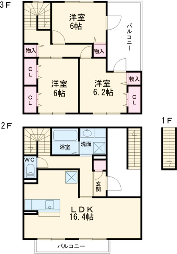 カーサ da ソルチの間取り