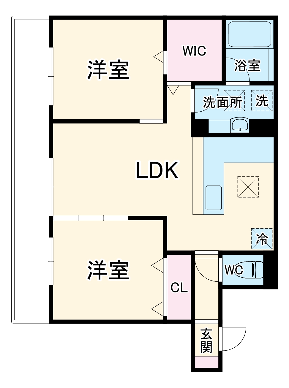 セジュール西京極の間取り