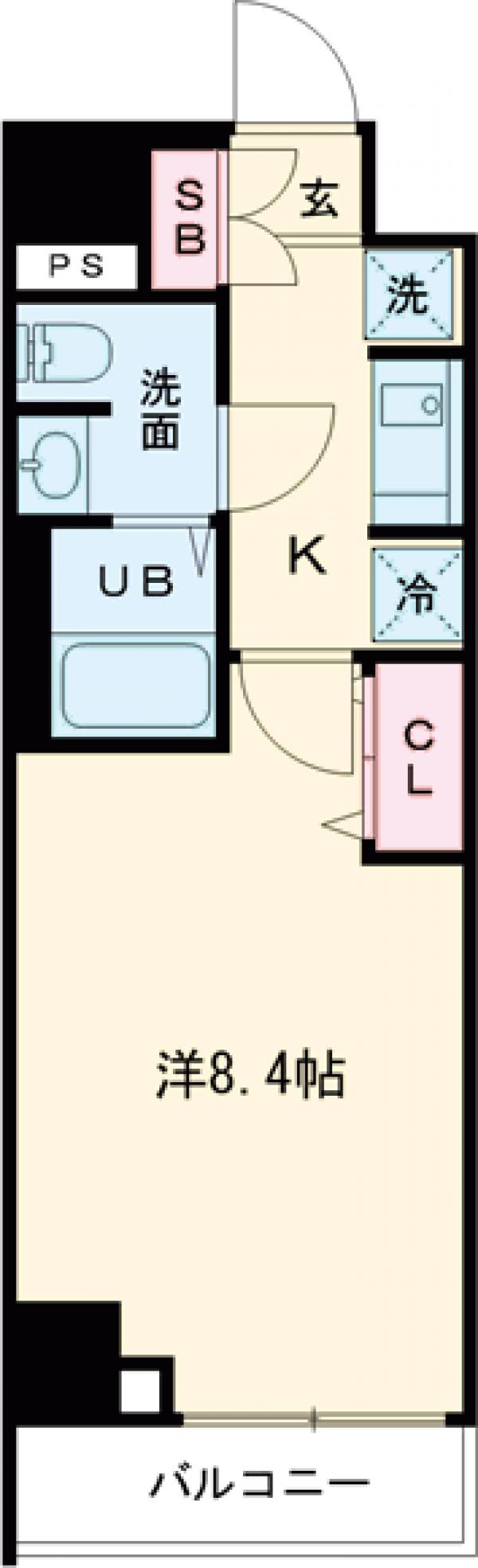 ＧＥＮＯＶＩＡ荻窪Ⅱｓｋｙｇａｒｄｅｎ・302号室の間取り