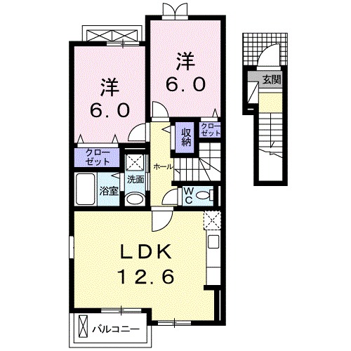 ソレイユ Ⅰの間取り