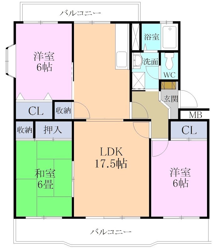 クレール国府台の間取り