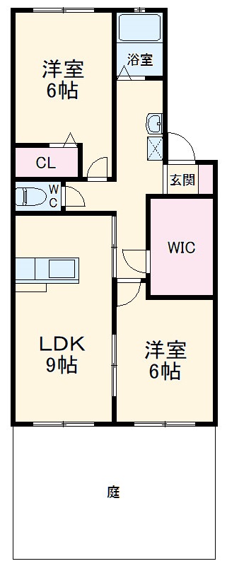 ガーデンコート出川 C棟の間取り