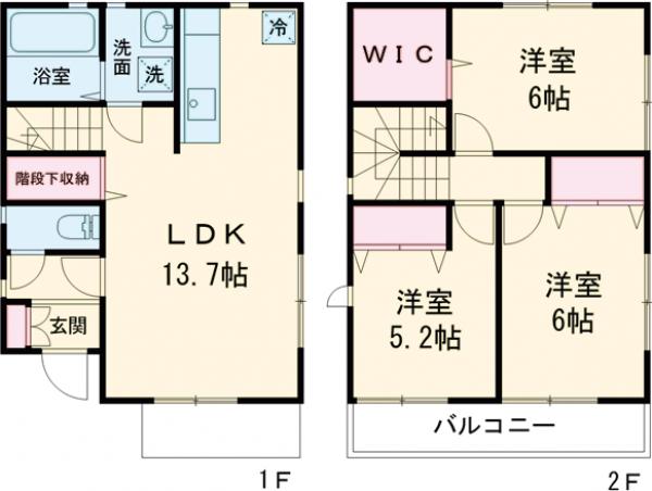 町田市矢部町戸建の間取り