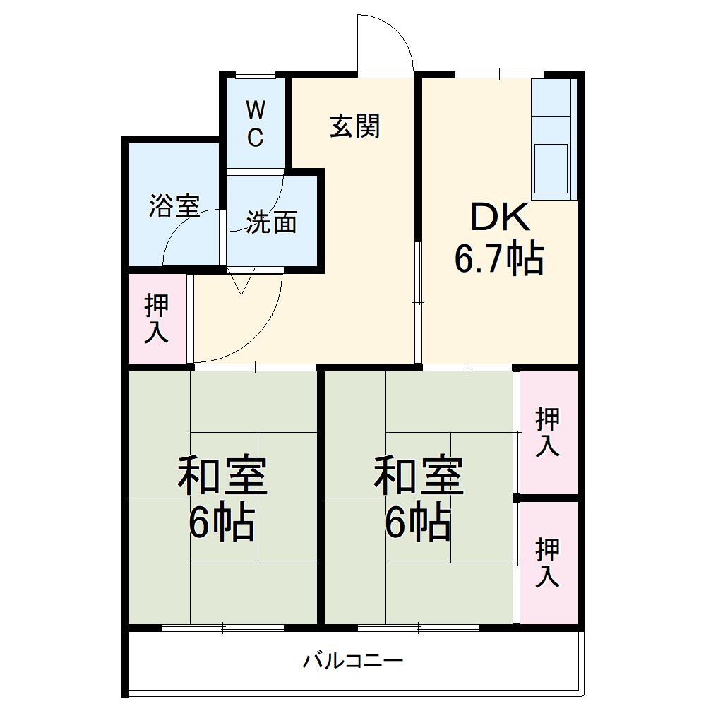 マンション川原の間取り