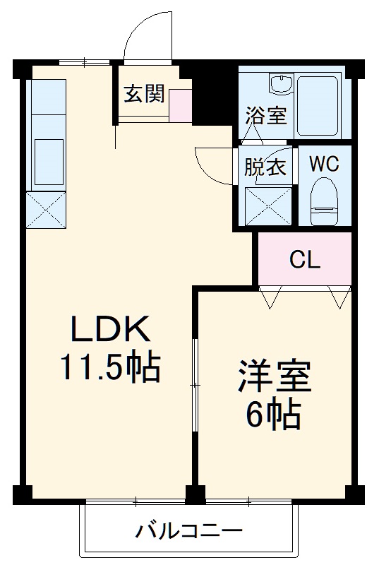 シティハイツ小倉の間取り
