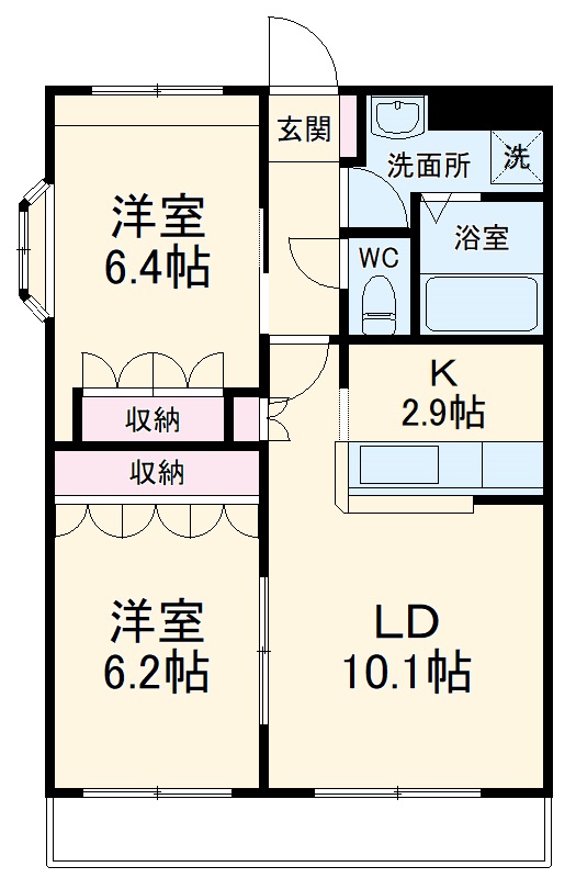 ヴァン パイン コートB棟の間取り