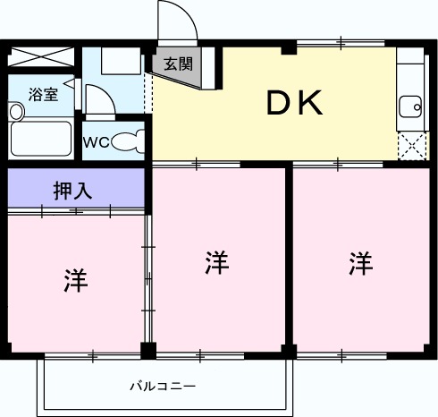 島田ハイツAの間取り
