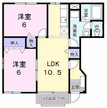 シャン・ド・フルール Ⅳの間取り