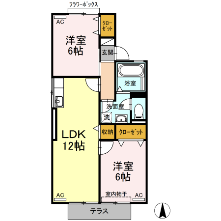 グリーンパーク井上 A棟の間取り