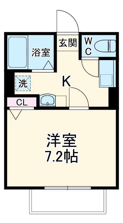 2A号室の間取り