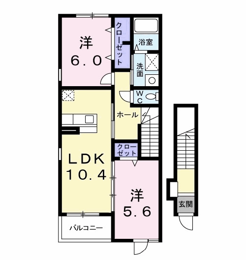 ウィングスＢの間取り