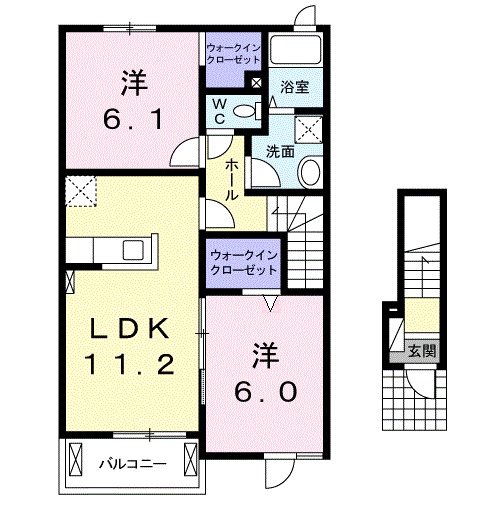 サンヴェール大芝Ｂの間取り