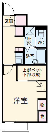 レオパレスPeaceの間取り