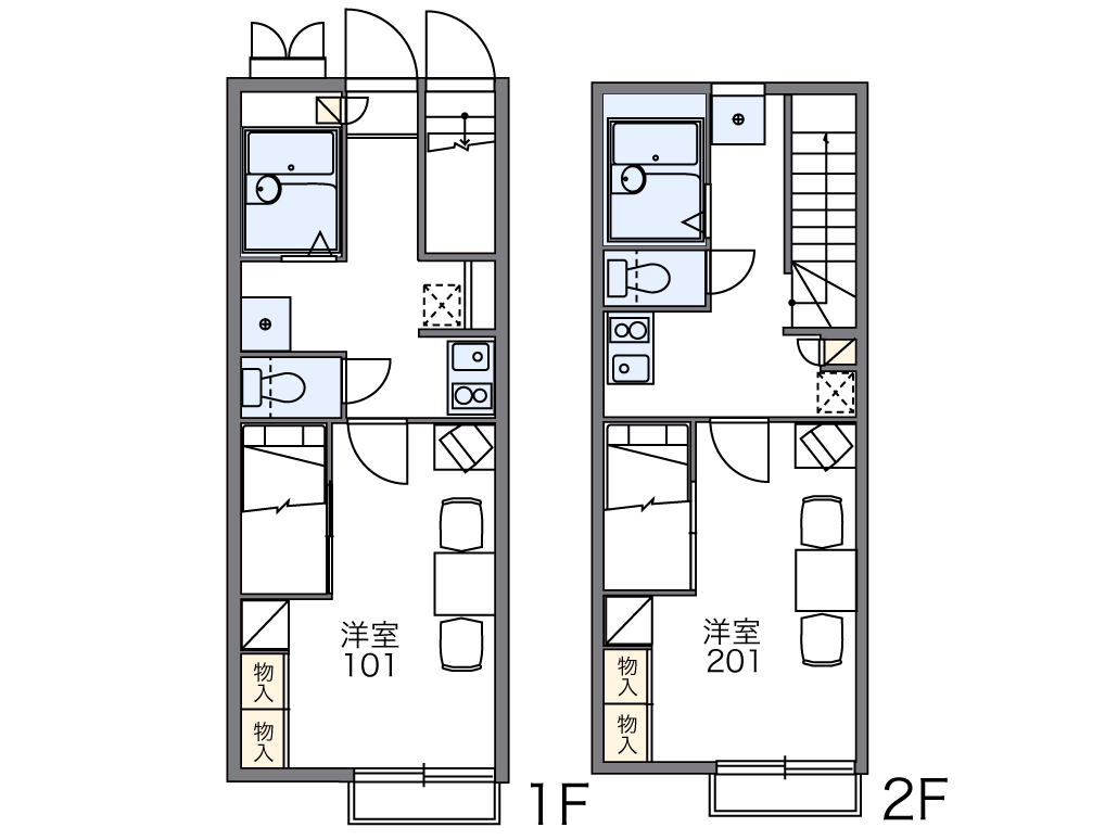 レオパレスメローネⅤの間取り