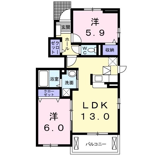 ウエスト ウッドの間取り