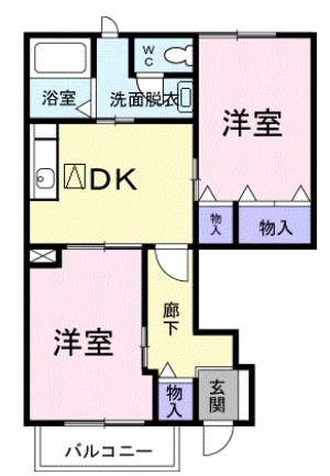 フラールの間取り