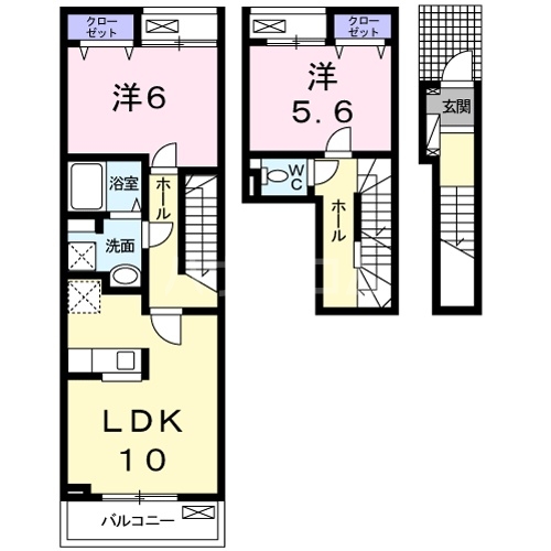 パレス ジェリカ Ⅲ Aの間取り