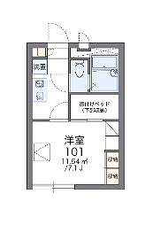 レオパレスＮＹ馬場・106号室の間取り