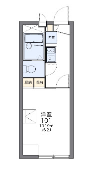 レオパレスラッキーハイムFの間取り