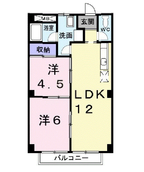 パルネット山口の間取り