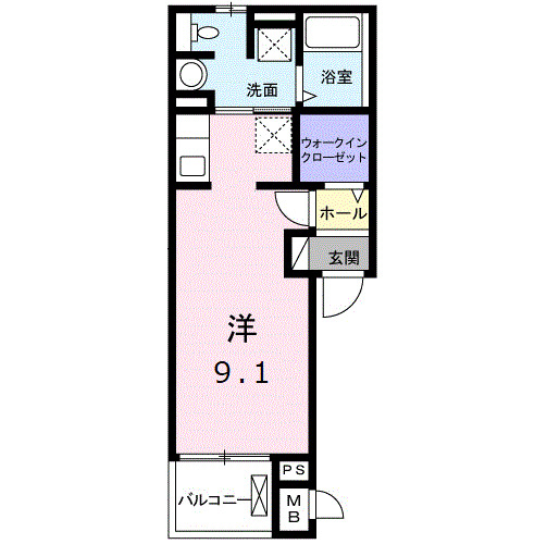 ガーデン双葉 Bの間取り