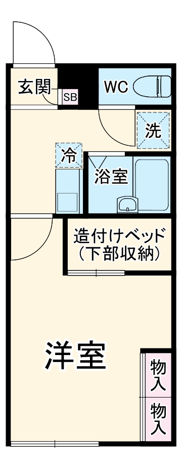 レオパレスクレール光優Ⅱの間取り