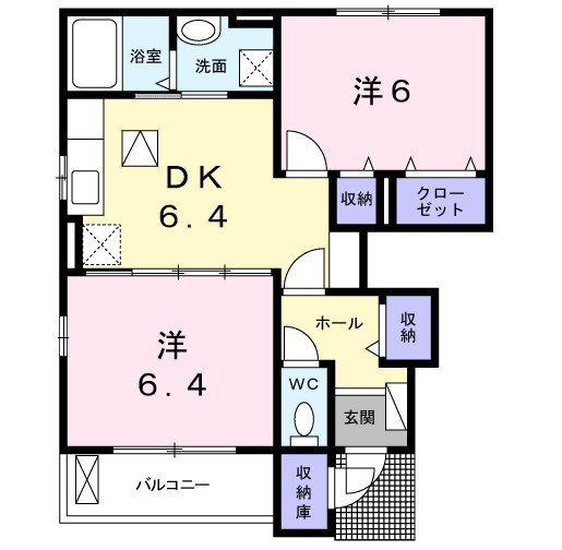 エムズ サニー ガーデンⅩⅢの間取り
