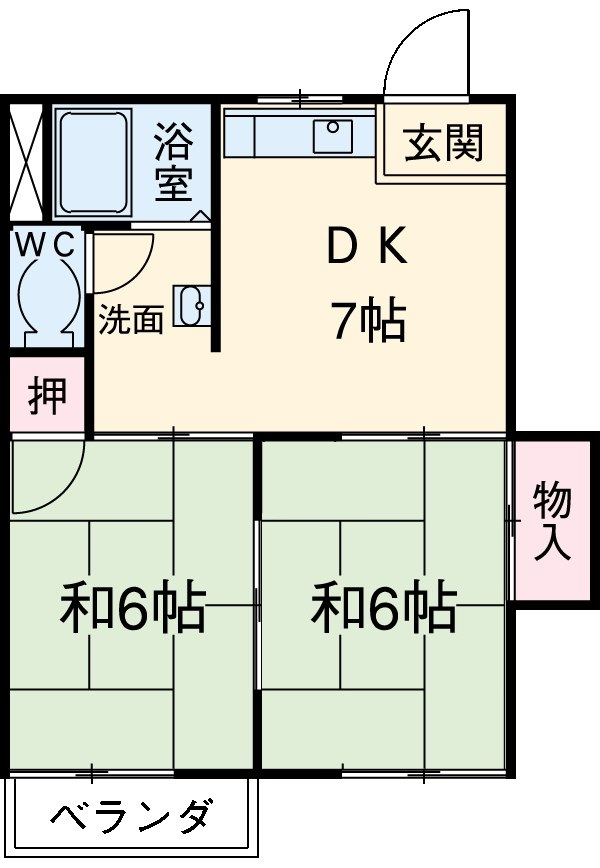 コーポ宮田Cの間取り