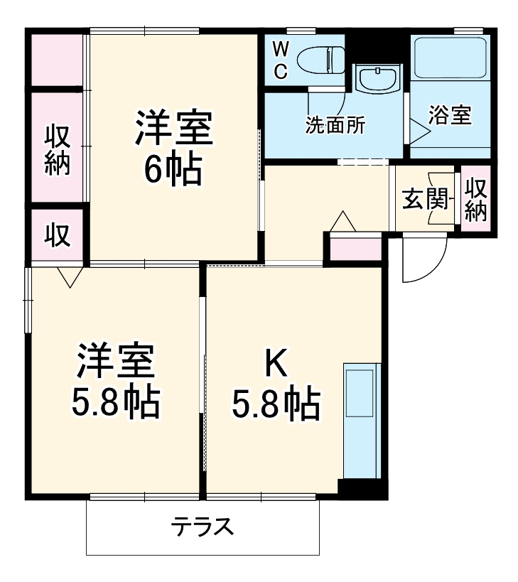 パティオ今村Aの間取り
