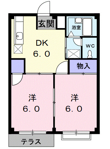 ドミール神明Bの間取り