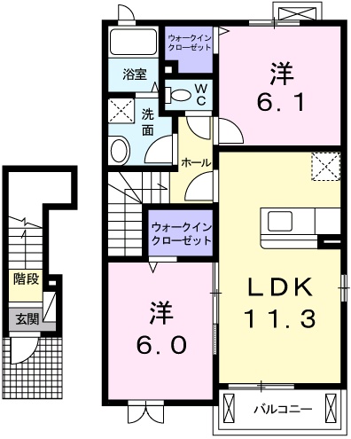 ルミエール Sの間取り