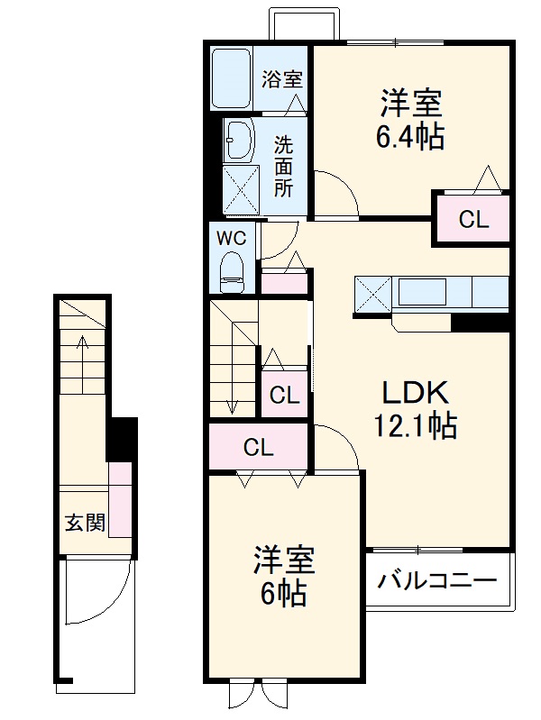 アルエットＡ・02020号室の間取り