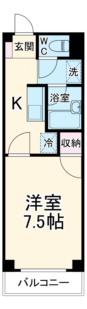 シャトーⅡＡＳＡＮＯ・103号室の間取り