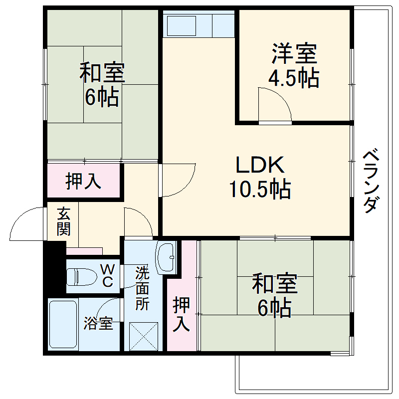 マンション城南の間取り
