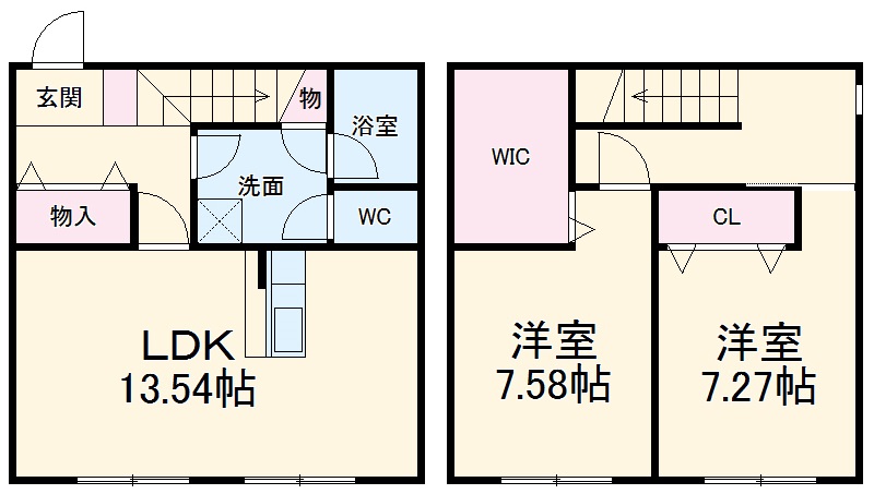 テラスハウス千手堂の間取り