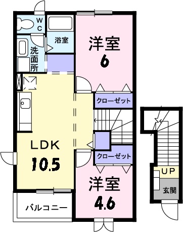 アヴニ-ル T.Mの間取り