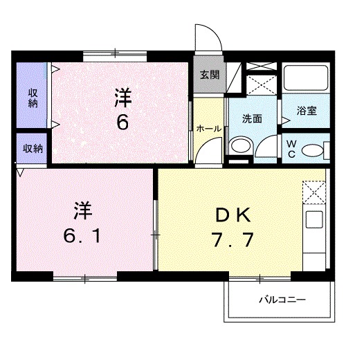 エトワール畔見 Cの間取り