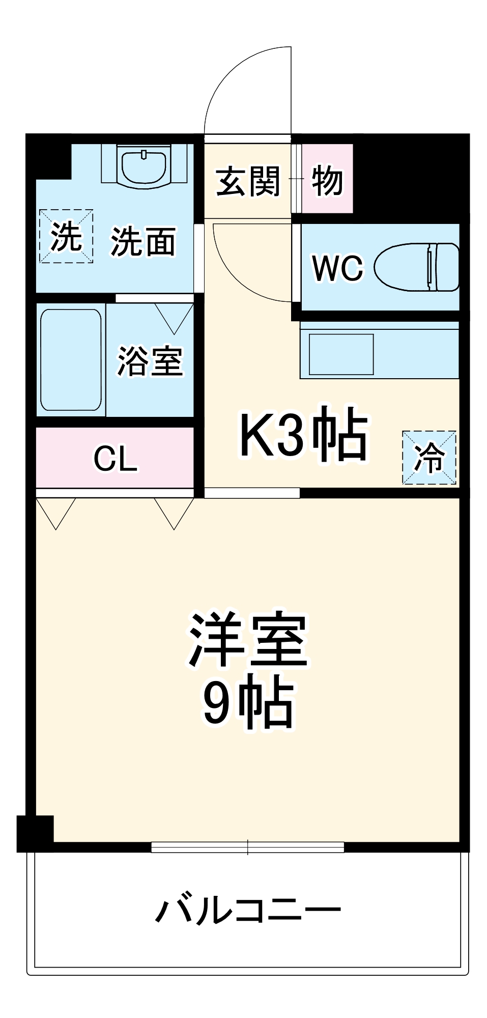 尾尻の完工年月(2003年3月)築の賃貸マンションの間取り